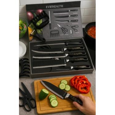 Imagem de Kit Facas 8 Peças Uso Domestico Cozinha ou Churrasco - XDX