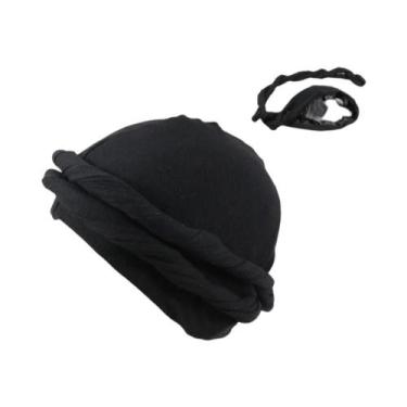Imagem de Turbante Masculino Vintage De Cetim Modal Elástico Para Cabelo/Acessór