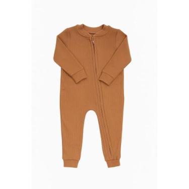 Imagem de MACACÃO BEBE COZY WAFFLE MODA P M G Cor:Verde MilitarTamanho:g - M. De