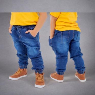 Imagem de Calça Jeans Infantil c/ Elastano - Top Atacado, Jeans claro, 6 Anos