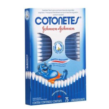 Imagem de Hastes Flexíveis Cotonetes 12 embalagens c/ 75 Unidades