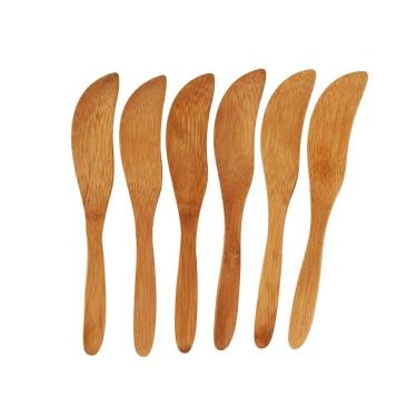 Imagem de Espátula Bambu com 6 Peças Conjunto Funcional em Material Leve para Cozinha Natural Acasa