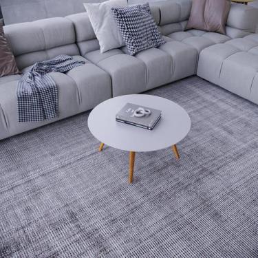 Imagem de Mesa de Centro Vesta Redonda 31cm x 67cm x 67cm Cinza - Previlege
