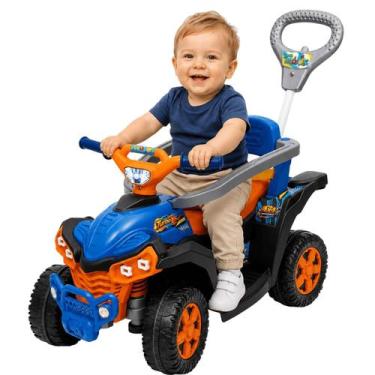 Imagem de Quadriciclo Infantil de Empurrar e Passeio Maral Baby Quad Laranja
