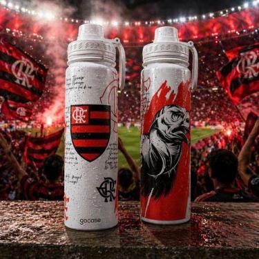 Imagem de Garrafa Térmica Flamengo Rubro Negra Gocase Fresh Inox 650ml, Flamengo