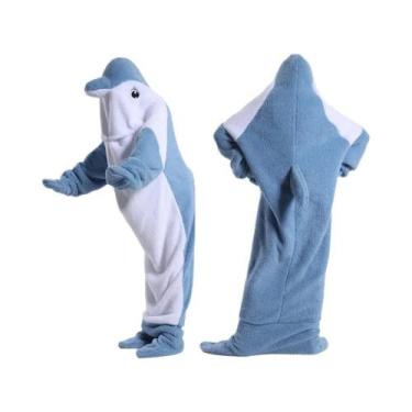 Imagem de Pijama Infantil De Halloween Com Tema De Tubarão, Macacão Com Capuz, K