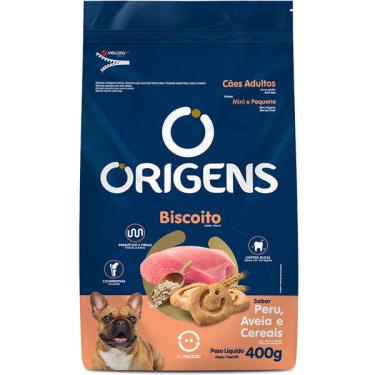 Imagem de Biscoito Origens para Cães Adultos Porte Mini e Pequeno Sabor Aveia e Cereais - 400g