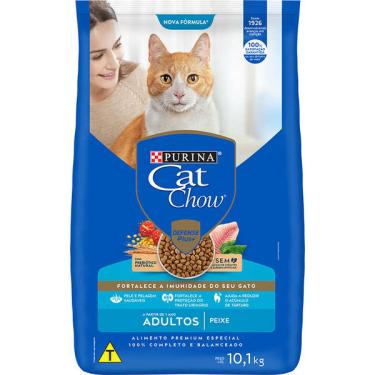 Imagem de Ração Nestlé Purina Cat Chow Adultos Defense Plus Peixe - 10,1 Kg