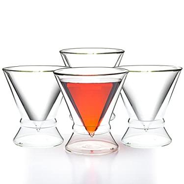 Imagem de LEMONSODA Conjunto de 2 copos de coquetel de martini sem haste para Margaritas, Espresso Matinis, Manhattans, Cosmopolitans, Home Bar, aniversários, presente de inauguração de casa, transparente 227 g