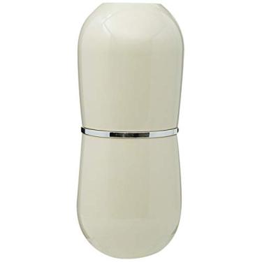 Imagem de Porta Escova Cromo Belly com Tampa, Ou, Bege