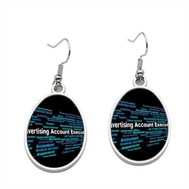 Imagem de Brincos de presente executivo de contas de publicidade, administrador sênior e ceo – Brincos pendentes para meninas – Presente de festa de aniversário dos namorados