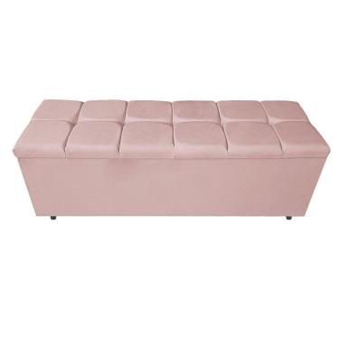 Imagem de Calçadeira Estofada Manchester 140 Cm Casal Suede Rosê