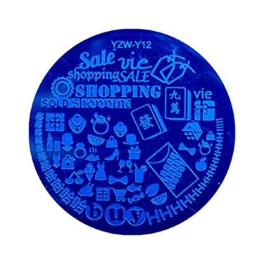 Imagem de Modelo De Unha Redonda Carimbo De Unha Renda Flower Feather Snowflake Boneco De Neve Modelo De Impressão De Pregos Ferramenta De Arte Da Unha Para Manicure Salon Home Natal