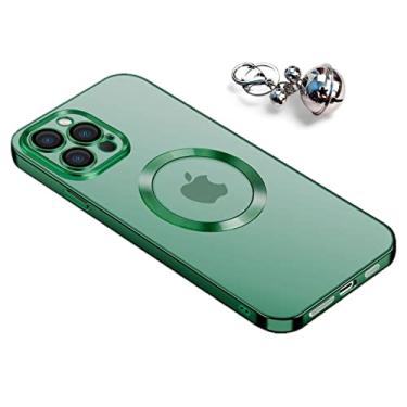 Imagem de Wupocicle Nova versão 3.0 de lentes limpas para iPhone 14 capas com protetor de câmera transparente galvanizado, antimanchas, à prova de quedas (11promax (6,5 polegadas), verde)
