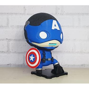 Imagem de Suporte Alexa Echo Dot 4 ou Echo Dot 5 Capitão América - Presente, decoração criativa, música, som, stand de mesa Amazon