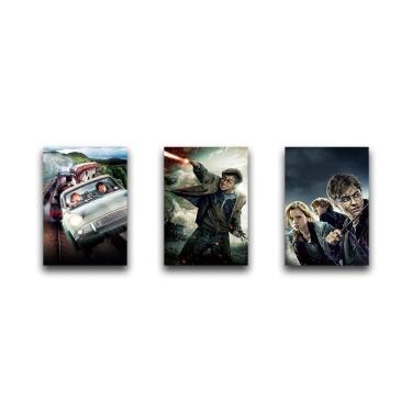 Imagem de Kit 3 Placas Decorativas Harry Potter Personagens Mdf