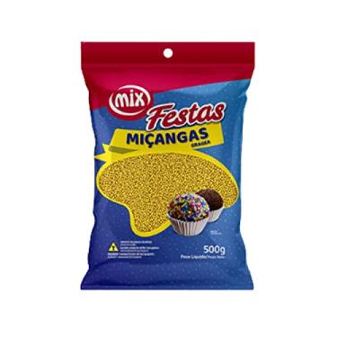 Imagem de Confeito Miçanga Granulado Brigadeiro, Doces, Confeitaria Várias Cores 500g (Amarelo)