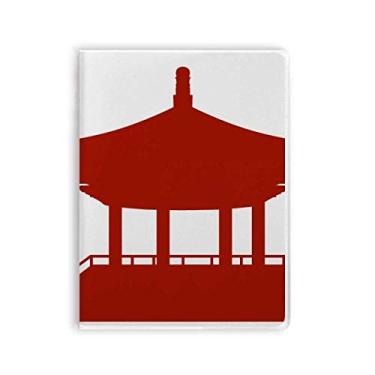 Imagem de China Pavilion Culture Silhouette Pattern Notebook Gum Cover Diary Soft Cover Journal