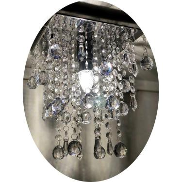 Imagem de Lustre Plafon Para Sala De Estar Já Vai Montado Base De Inox