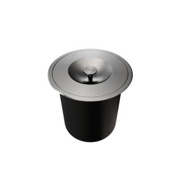 Imagem de Lixeira de Embutir Redonda 6L Docol Aço Inox Escovado