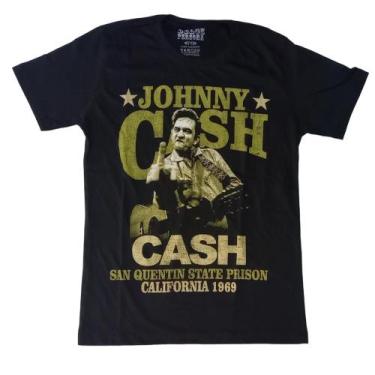 Imagem de Camiseta Johnny Cash Preta American Rock Country Bo488 Rch - Belos Per
