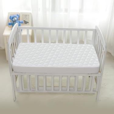 Imagem de Capa de Colchão Impermeável Matelada para Berço Padrão Americano Anti Xixi Bebe Branco
