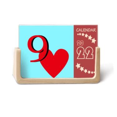 Imagem de Calendário de mesa Love Heart 9 Poker 2022 12 meses