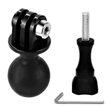 Imagem de Adaptador de suporte esférico Liveda para câmera esportiva Gopro Hero Series/Yi/Coyote/GitUp/AKASO/SJCAM, compatível com suportes RAM, suporte de cabeça de bola giratória com parafusos de metal