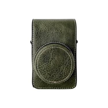 Imagem de Daconovo Capa protetora para câmera digital Bolsa de armazenamento para câmera de couro PU com alça de ombro removível Compatível com RICOH GR2/GR3/GR3X Canon G7X2/G7X3 Sony RX100/ZV1/LX10/SX740/ZR100