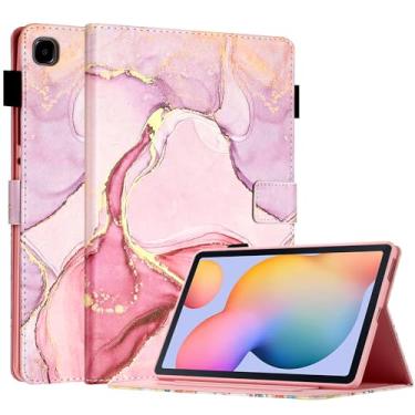 Imagem de Capa para Samsung Galaxy Tab S6 Lite de 10,4 polegadas 2024/2022/2020 com suporte de caneta S modelo (SM-P610/P613/P615/P619), Smart Wake/Sleep, capa fólio de couro PU com suporte multiângulo, rosa