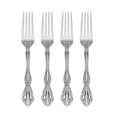 Imagem de Oneida Garfo de Jantar Michelangelo Fine Talheres Conjunto de 4, Aço Inoxidável 18/10, Lavável na Lava-Louças