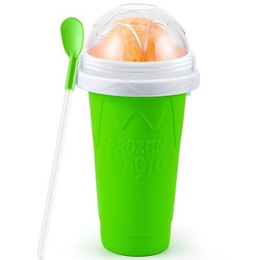 Imagem de Tgosomt Copo Slushy, Magic Quick Frozen Slushie Maker Cup Squeeze, Ice Cream Make, Cool Fun Stuff Things Gadgets (verde)