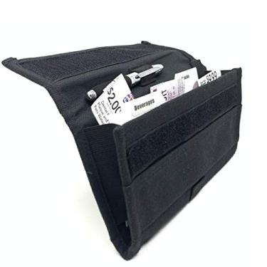 Imagem de Organizador moderno de cupom de mercearia – Carteira e suporte de cupom extremo. O conjunto inclui 24 separadores de cartões de cupom de plástico e adesivos. Material de lona., Preto