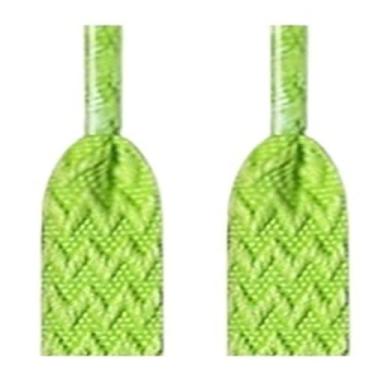 Imagem de Cadarços Padrão Xadrez Ondulados Cadarços Elásticos Para Tênis Crianças Adultos Tênis De Corrida Acessórios (Color : Fluorescent green, Size : 140cm)