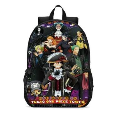Imagem de Mochila Escolar Infanto Juvenil Anime One Piece Luffy e Amigos Aventura Novidades 0334-Unissex