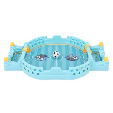 Imagem de Mini Jogos de Pebolim, Jogo de Futebol de Mesa de Jogador Duplo para Adultos e Crianças Jogo Familiar (Azul)