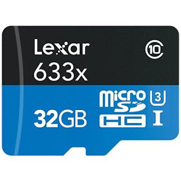 Imagem de Lexar Cartão de memória flash MicroSDHC 633x 32GB UHS-I de alto desempenho com leitor USB 3.0 (versão antiga U3) LSDMI32GBBNL633R