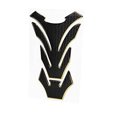 Imagem de Adesivo Protetor para Tanque de Combustível de óleo de Gás de Motocicleta Decoração Feita de PVC Macio para (Borda de ouro preto)