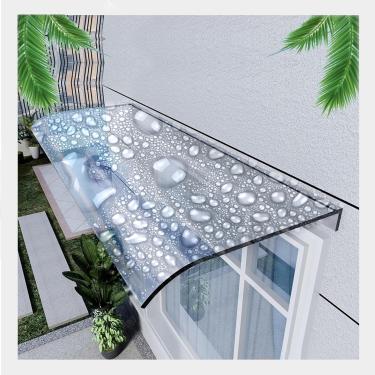 Imagem de Toldo exterior do dossel da porta da frente, capa de abrigo de chuva da janela invisível, dossel do jardim do dossel da porta, toldo transparente da porta da frente, proteção UV da luz solar