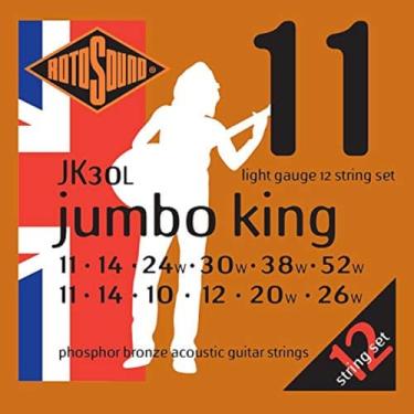Imagem de Encordoamento Violão Aço 12 cordas Rotosound - Jumbo King - JK11 - .011/.052