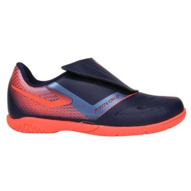 Imagem de Chuteira Provoke Infantil Futsal, Topper, Meninos, Marinho/Coral, 28