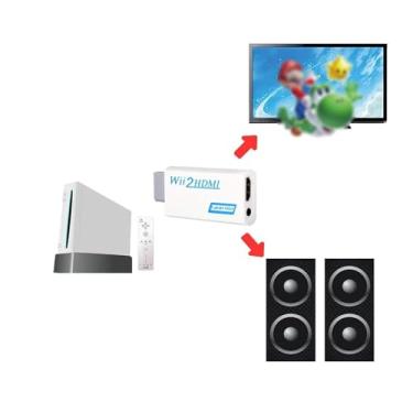 Imagem de Adaptador Áudio Vídeo Conversor NT Wii Para Cabo Hdmi