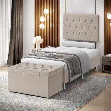 Imagem de Kit Painel Centaurus 100 e Calçadeira Sagitarius Sued  Aradecor, Bege,