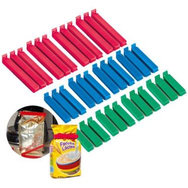Imagem de Kit 36 Prendedor De Plástico Para Embalagens Lacra Ordene