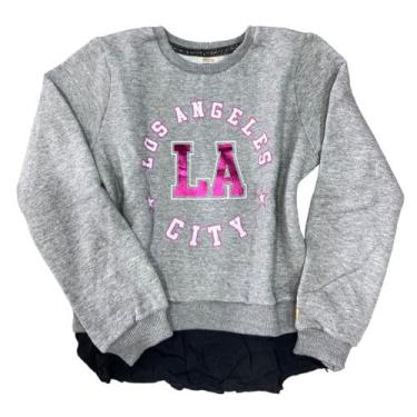 Imagem de Blusa De Frio Moletom Infantil Menina Estilosa Olyns Top - Anj Modas, 