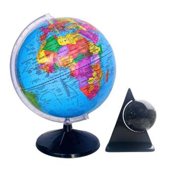Imagem de Globo Terrestre Político Giratório Mapa Mundi + Cielo Constelações Bab