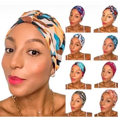 Imagem de Kit 03 Turbante LUXO Elegante Indiano Touca Feminino Adulto Lançamento