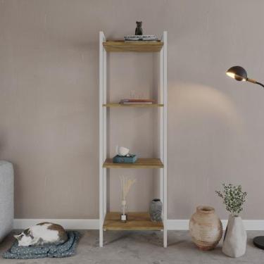 Imagem de Estante para Livros Industrial Aço Multiuso 4 Prateleiras 146cmx45cm A