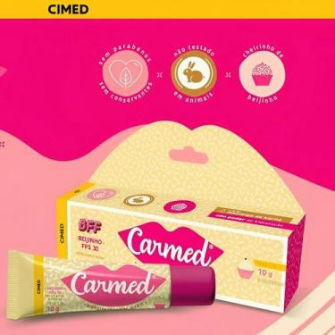 Imagem de Carmed beijinho hidratante labial fps30 efeito gloss incolor 10g cimed