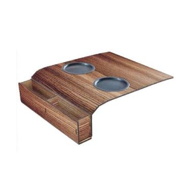 Imagem de Apoio Copos e Controle de Sofá madeira suporte Premuim Celular cerveja